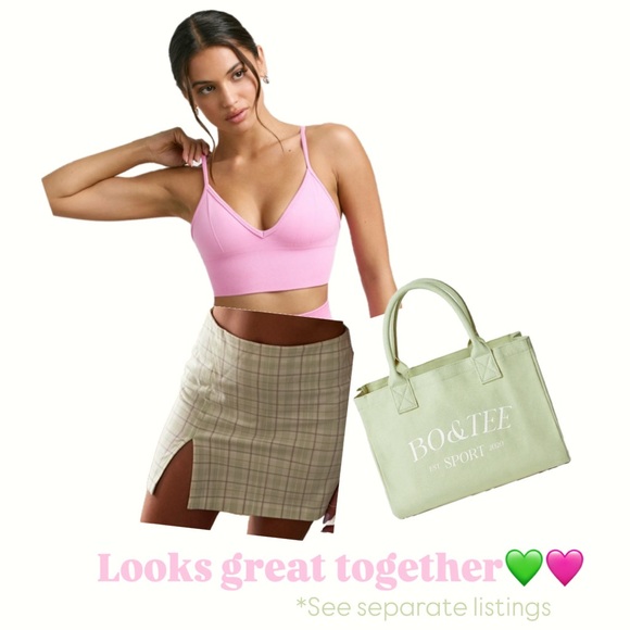 Bo+Tee OH POLLY Sport - Medium Canvas Tote Bag in Lime Green - Picture 10 of 11